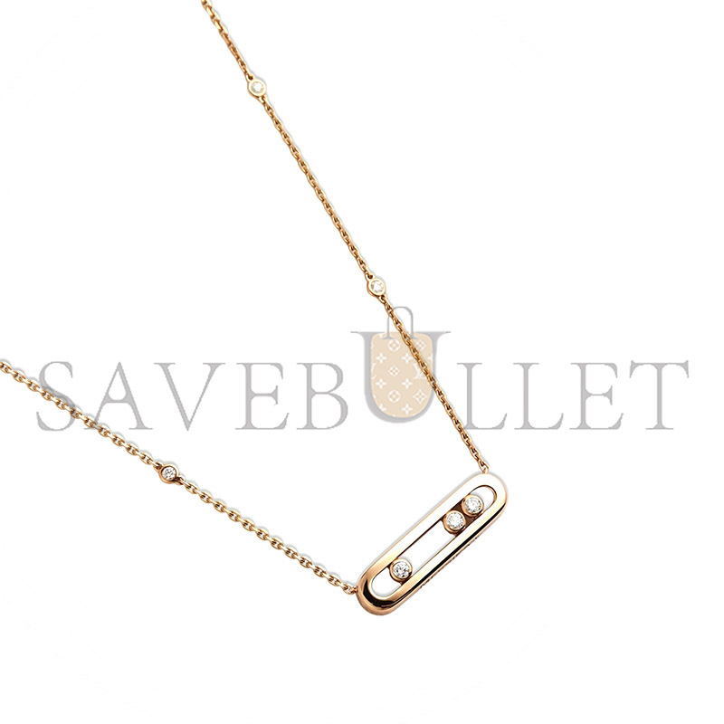 MESSIKA BABY MOVE 18K ROSE GOLD NECKLACE WITH DIAMONDS 